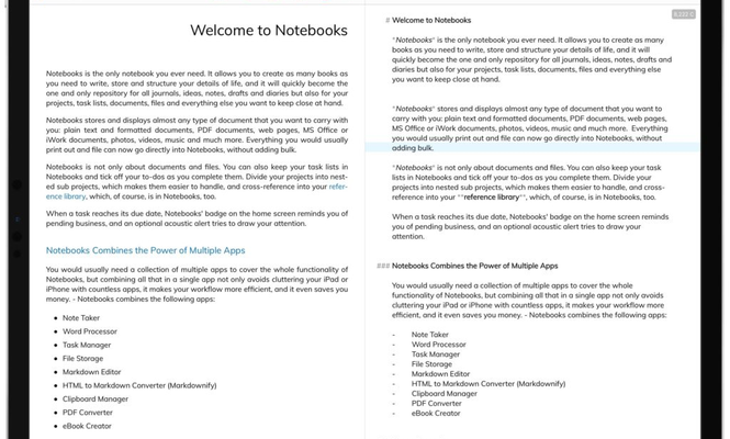 Notebooks screenshot